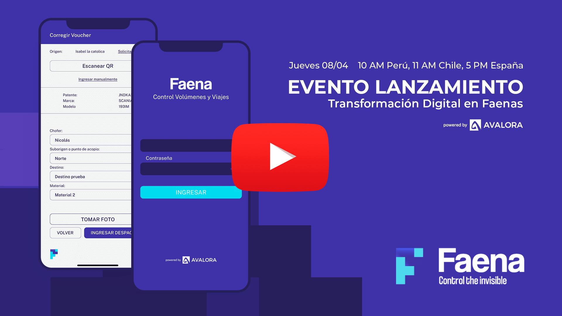 AVALORA Chile presenta FAENA App